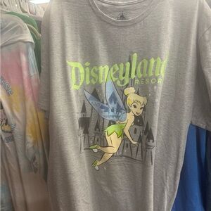Disney Gray and Green Tinker Bell Short Sleeve Tee